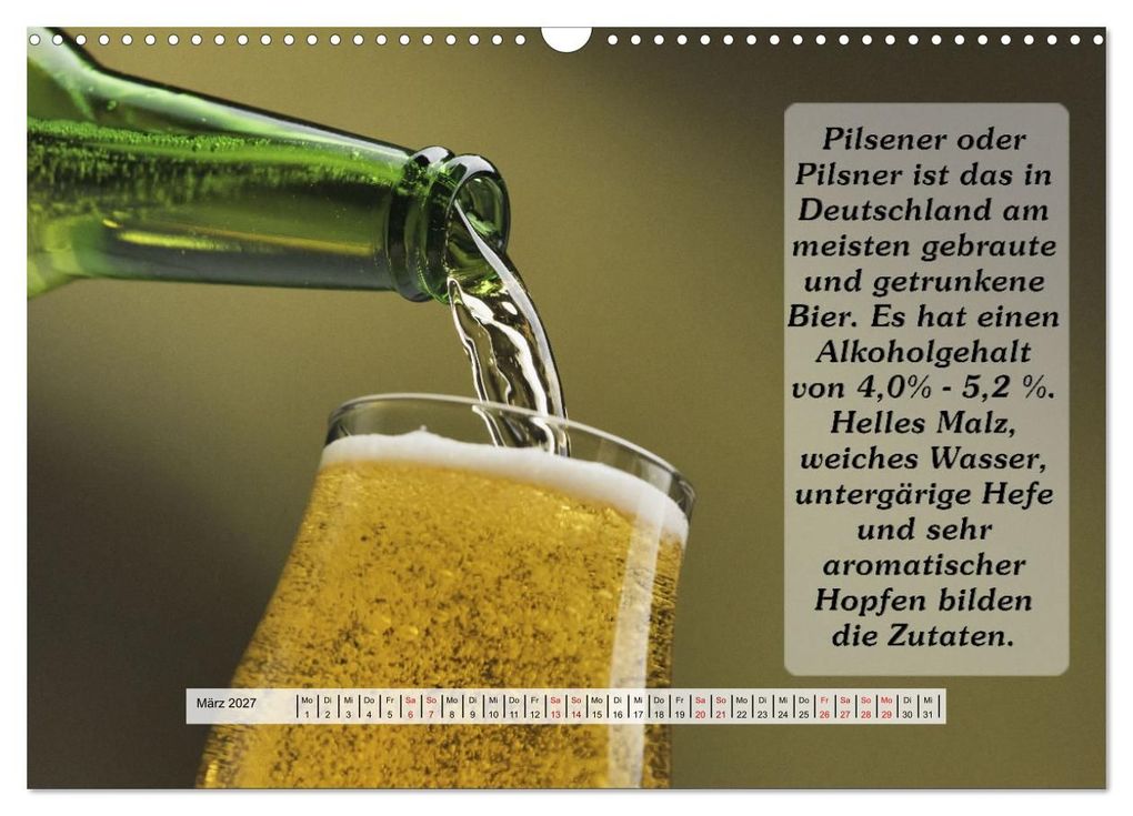 Weitere Ansicht: Wissenswertes über Bier (Wandkalender 2027 DIN A3 quer), CALVENDO Monatskalender | Gunter Kirsch