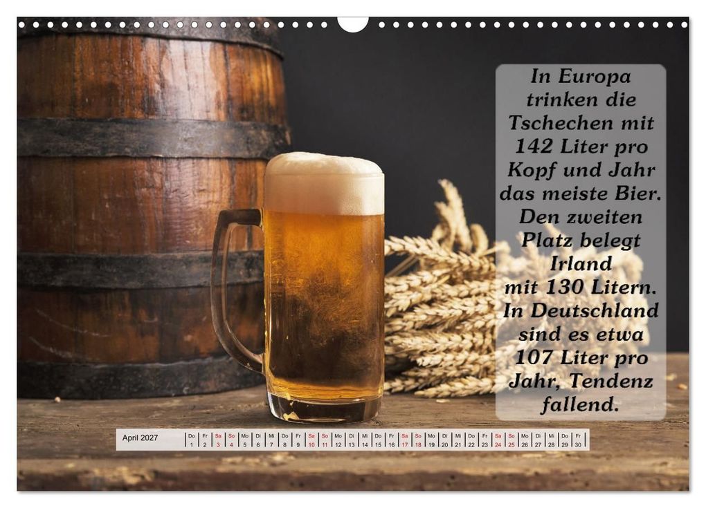 Weitere Ansicht: Wissenswertes über Bier (Wandkalender 2027 DIN A3 quer), CALVENDO Monatskalender | Gunter Kirsch