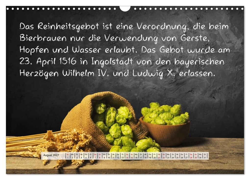 Weitere Ansicht: Wissenswertes über Bier (Wandkalender 2027 DIN A3 quer), CALVENDO Monatskalender | Gunter Kirsch