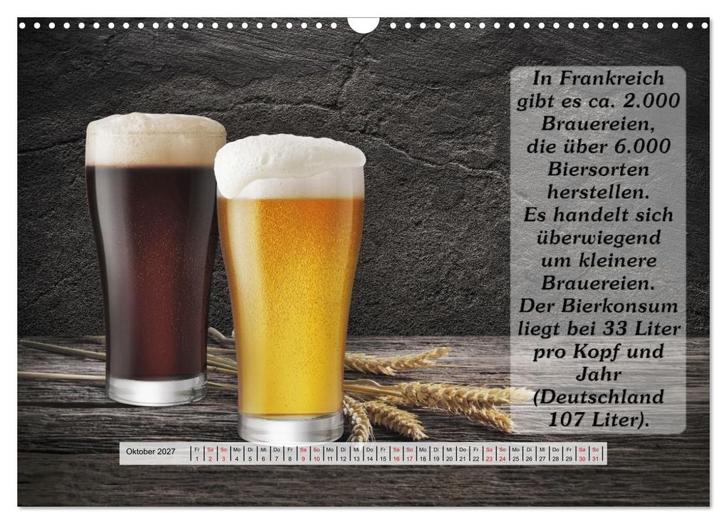 Weitere Ansicht: Wissenswertes über Bier (Wandkalender 2027 DIN A3 quer), CALVENDO Monatskalender | Gunter Kirsch