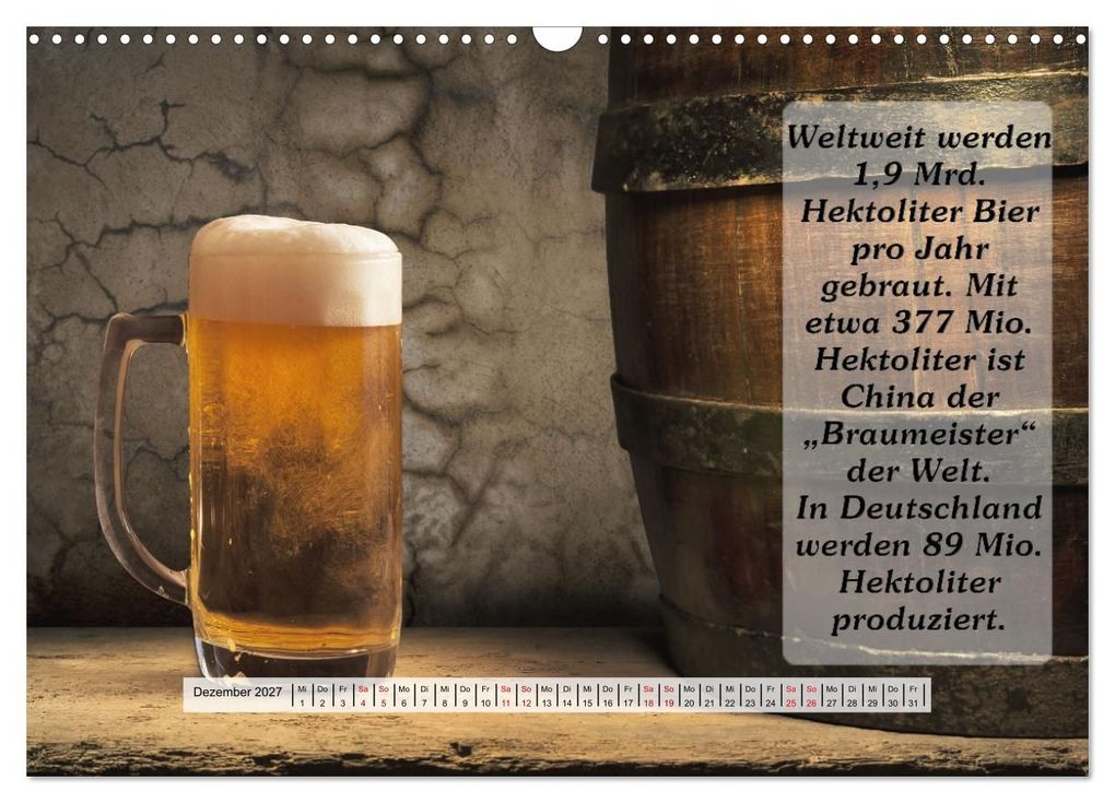 Weitere Ansicht: Wissenswertes über Bier (Wandkalender 2027 DIN A3 quer), CALVENDO Monatskalender | Gunter Kirsch