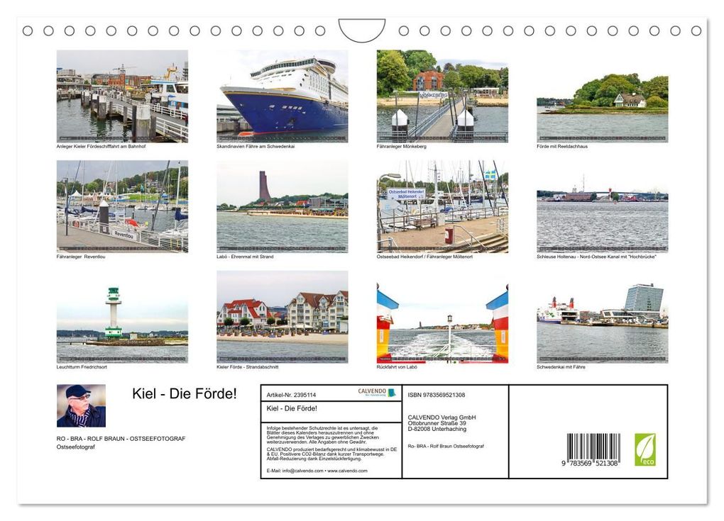 Weitere Ansicht: Kiel - Die Förde! (Wandkalender 2027 DIN A4 quer), CALVENDO Monatskalender | RO - BRA - ROLF BRAUN - OSTSEEFOTOGRAF, Calvendo, Rolf Braun