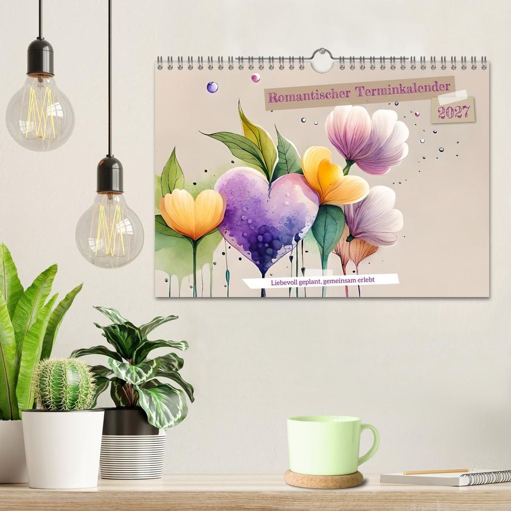 Weitere Ansicht: Romantischer Terminkalender (Wandkalender 2027 DIN A4 quer), CALVENDO Monatskalender | Ursula Di Chito, Calvendo
