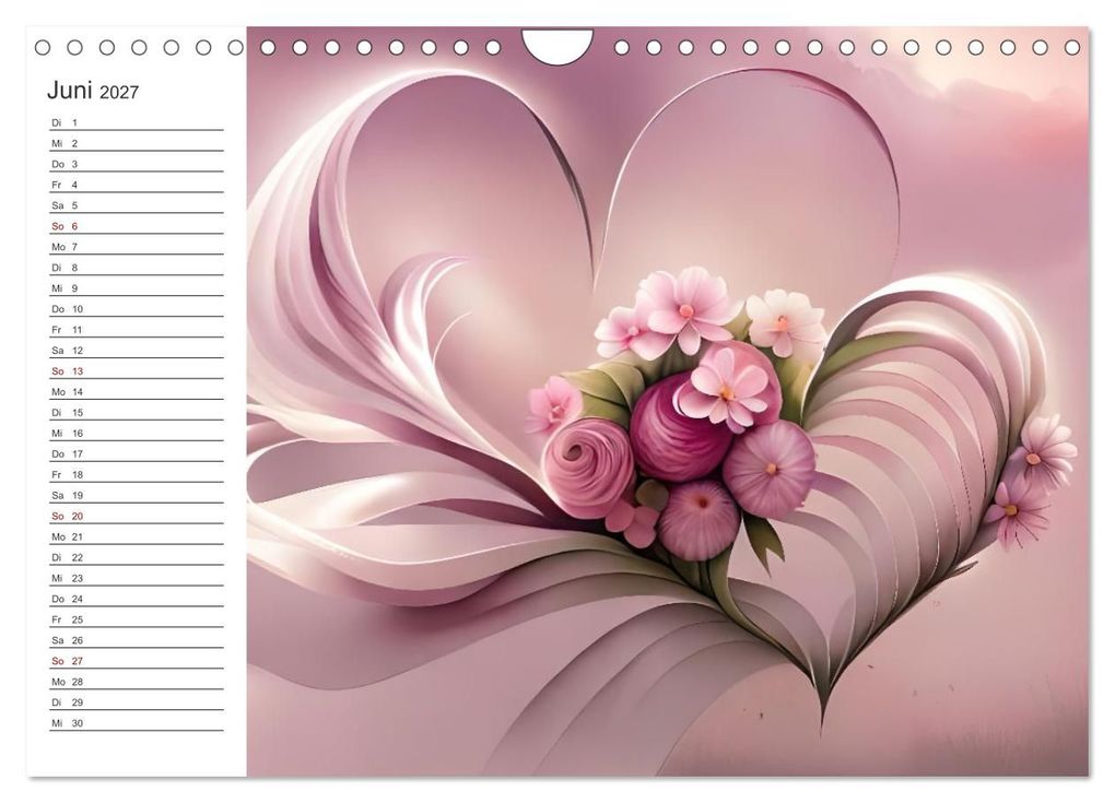 Weitere Ansicht: Romantischer Terminkalender (Wandkalender 2027 DIN A4 quer), CALVENDO Monatskalender | Ursula Di Chito, Calvendo