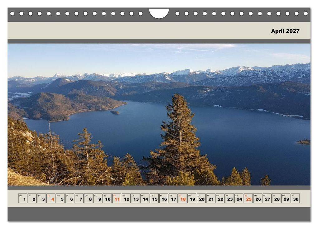 Weitere Ansicht: Walchensee Panorama (Wandkalender 2027 DIN A4 quer), CALVENDO Monatskalender | Miriam Schwarzfischer, Calvendo