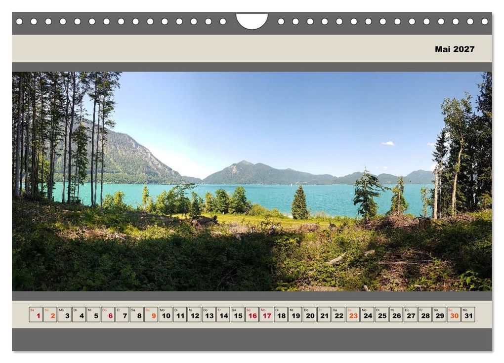 Weitere Ansicht: Walchensee Panorama (Wandkalender 2027 DIN A4 quer), CALVENDO Monatskalender | Miriam Schwarzfischer, Calvendo