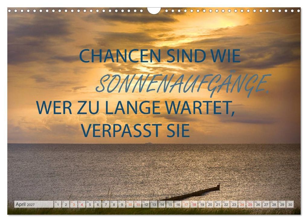 Weitere Ansicht: Motivation und Meer (Wandkalender 2027 DIN A3 quer), CALVENDO Monatskalender | Dirk Meutzner, Calvendo