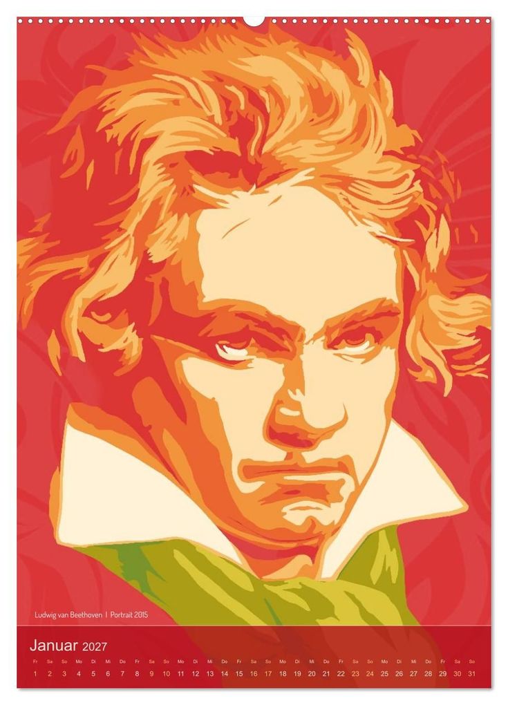Weitere Ansicht: Ludwig van Beethoven - Portraits, Artworks und Designs (Wandkalender 2027 DIN A2 hoch), CALVENDO Monatskalender | Detlef Hipp & Partner, Calvendo