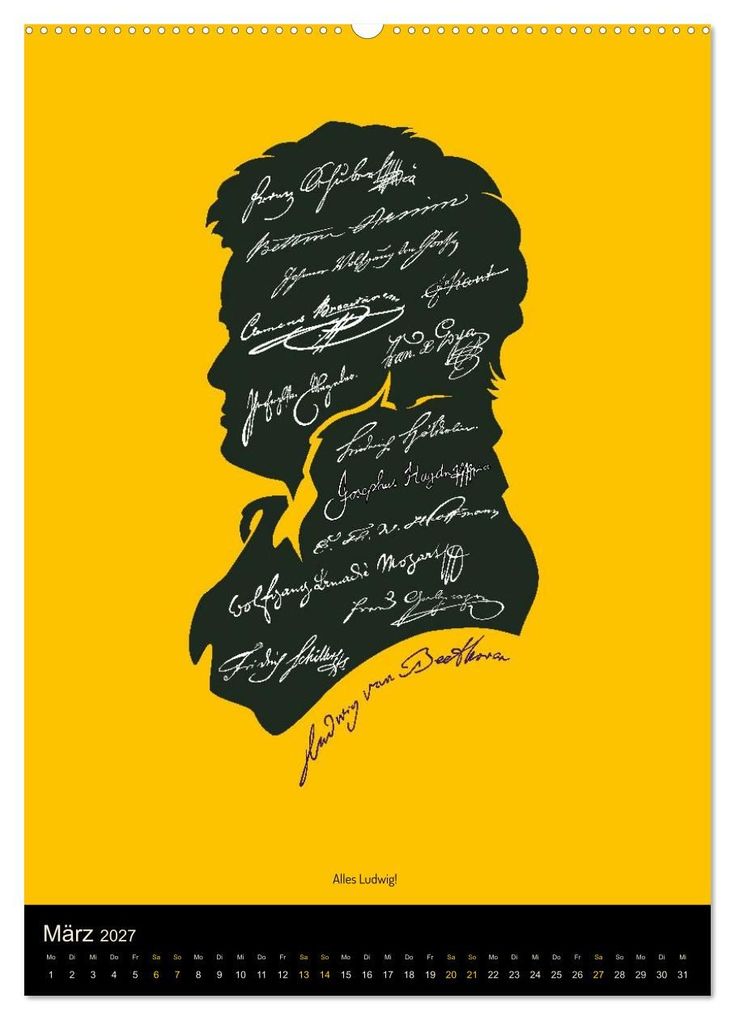 Weitere Ansicht: Ludwig van Beethoven - Portraits, Artworks und Designs (Wandkalender 2027 DIN A2 hoch), CALVENDO Monatskalender | Detlef Hipp & Partner, Calvendo