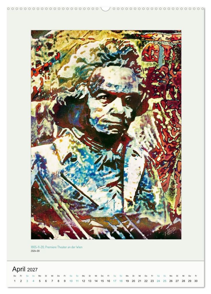 Weitere Ansicht: Ludwig van Beethoven - Portraits, Artworks und Designs (Wandkalender 2027 DIN A2 hoch), CALVENDO Monatskalender | Detlef Hipp & Partner, Calvendo