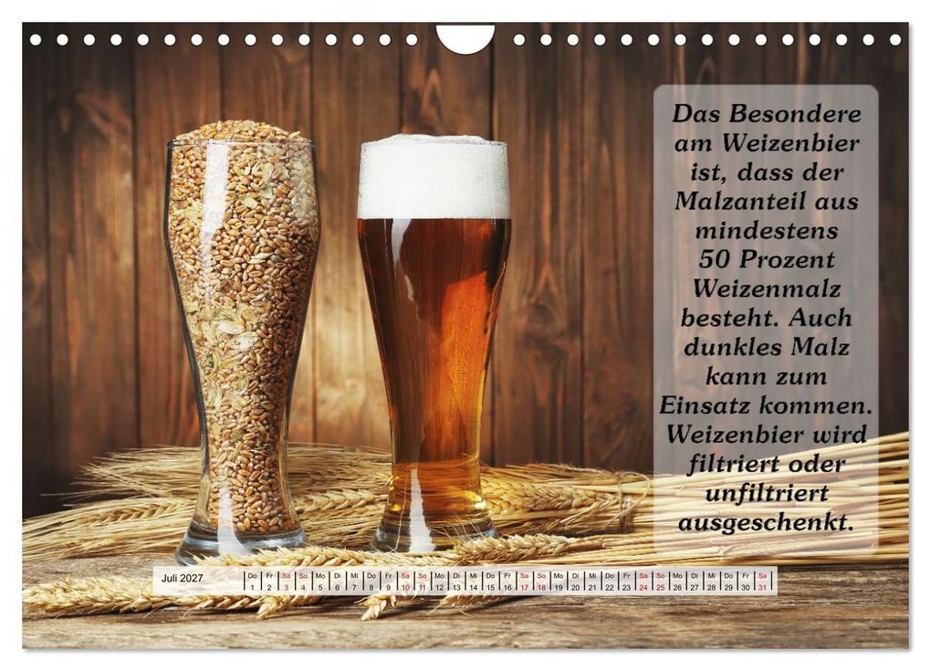 Weitere Ansicht: Wissenswertes über Bier (Wandkalender 2027 DIN A4 quer), CALVENDO Monatskalender | Gunter Kirsch, Calvendo