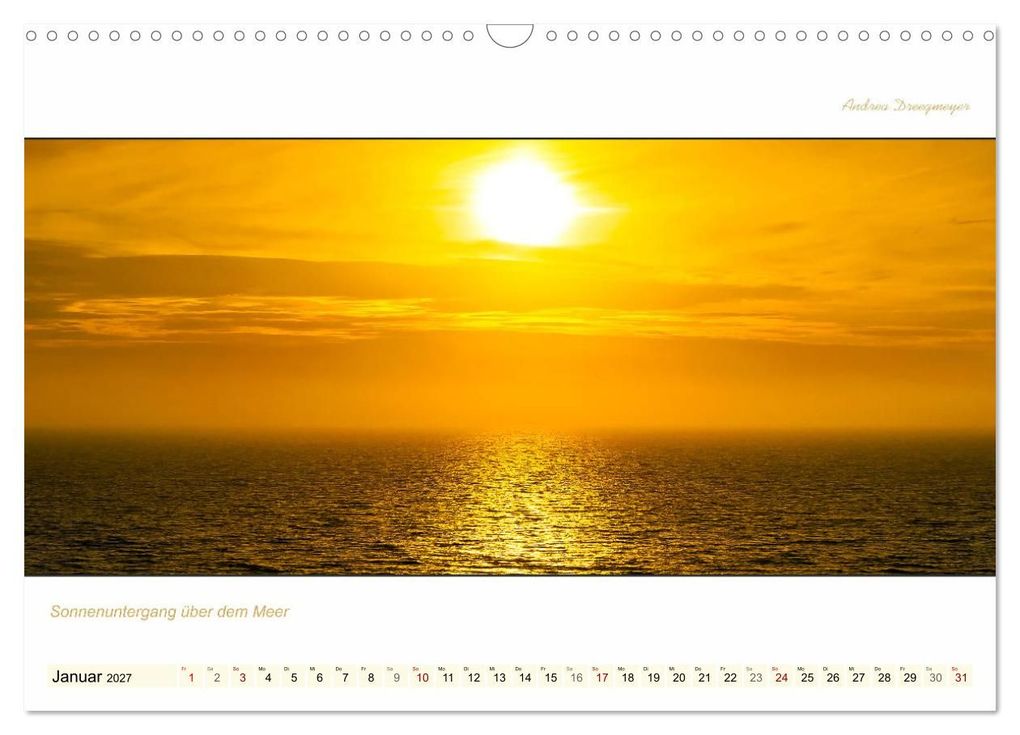 Weitere Ansicht: LANGEOOG PANORAMA (Wandkalender 2027 DIN A3 quer), CALVENDO Monatskalender | Andrea Dreegmeyer, Calvendo