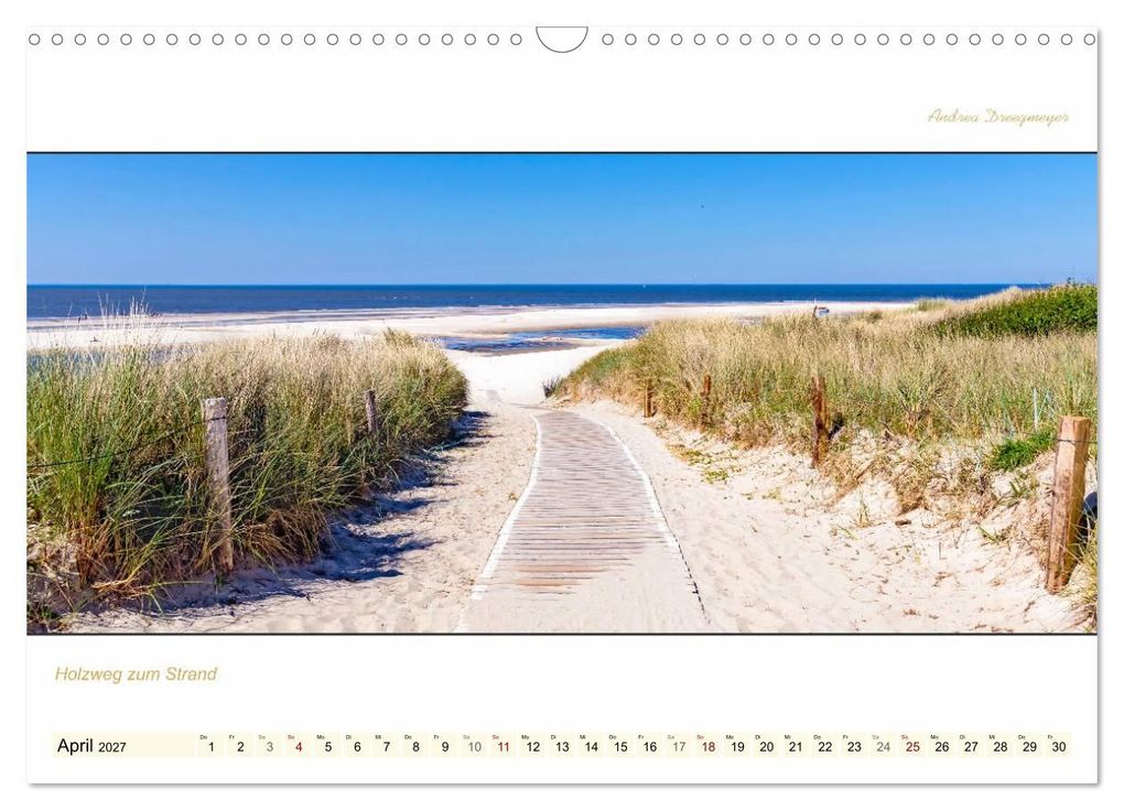 Weitere Ansicht: LANGEOOG PANORAMA (Wandkalender 2027 DIN A3 quer), CALVENDO Monatskalender | Andrea Dreegmeyer, Calvendo