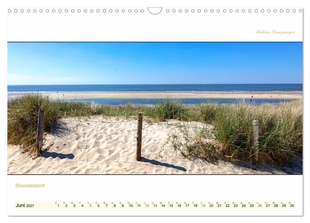 Weitere Ansicht: LANGEOOG PANORAMA (Wandkalender 2027 DIN A3 quer), CALVENDO Monatskalender | Andrea Dreegmeyer, Calvendo
