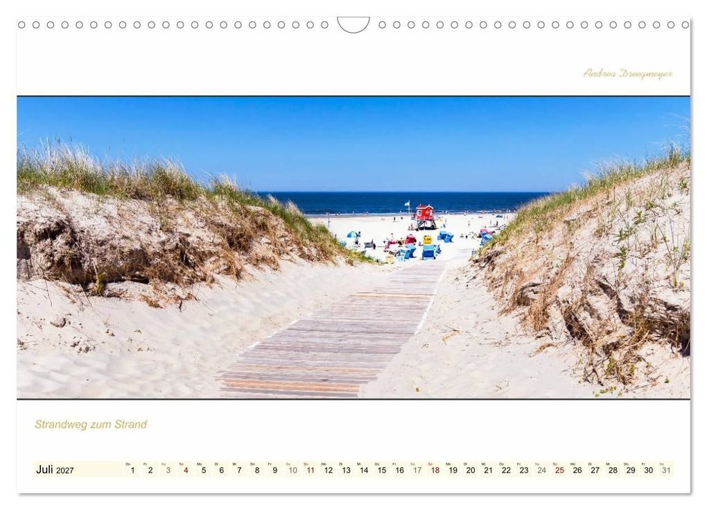 Weitere Ansicht: LANGEOOG PANORAMA (Wandkalender 2027 DIN A3 quer), CALVENDO Monatskalender | Andrea Dreegmeyer, Calvendo