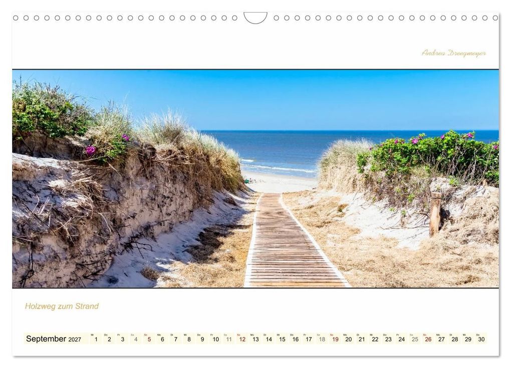 Weitere Ansicht: LANGEOOG PANORAMA (Wandkalender 2027 DIN A3 quer), CALVENDO Monatskalender | Andrea Dreegmeyer, Calvendo