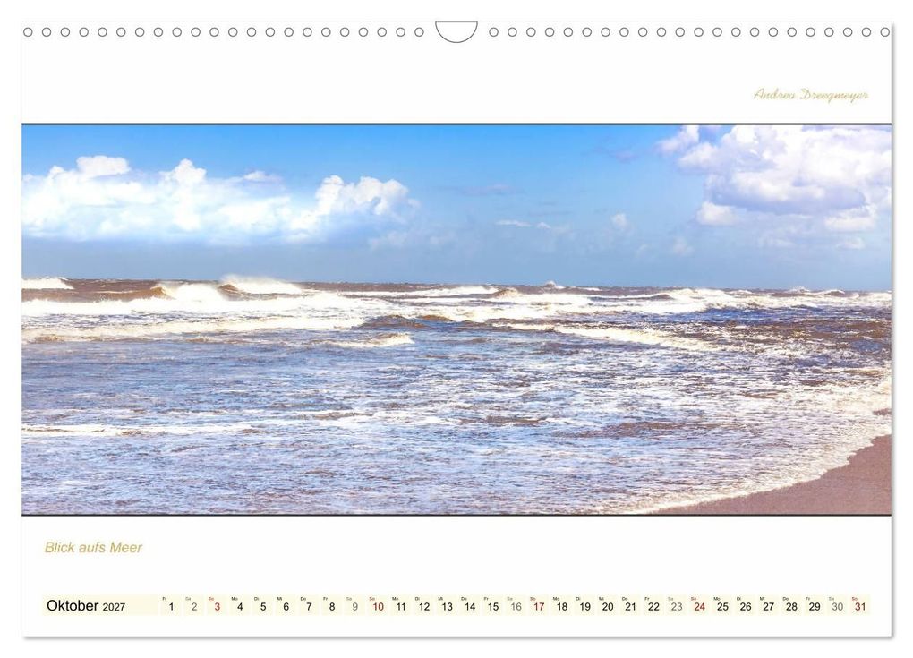 Weitere Ansicht: LANGEOOG PANORAMA (Wandkalender 2027 DIN A3 quer), CALVENDO Monatskalender | Andrea Dreegmeyer, Calvendo