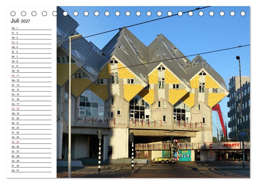 Weitere Ansicht: Holländische Architektur Geburtstagskalender (Tischkalender 2027 DIN A5 quer), CALVENDO Monatskalender | Frank Gayde, Calvendo