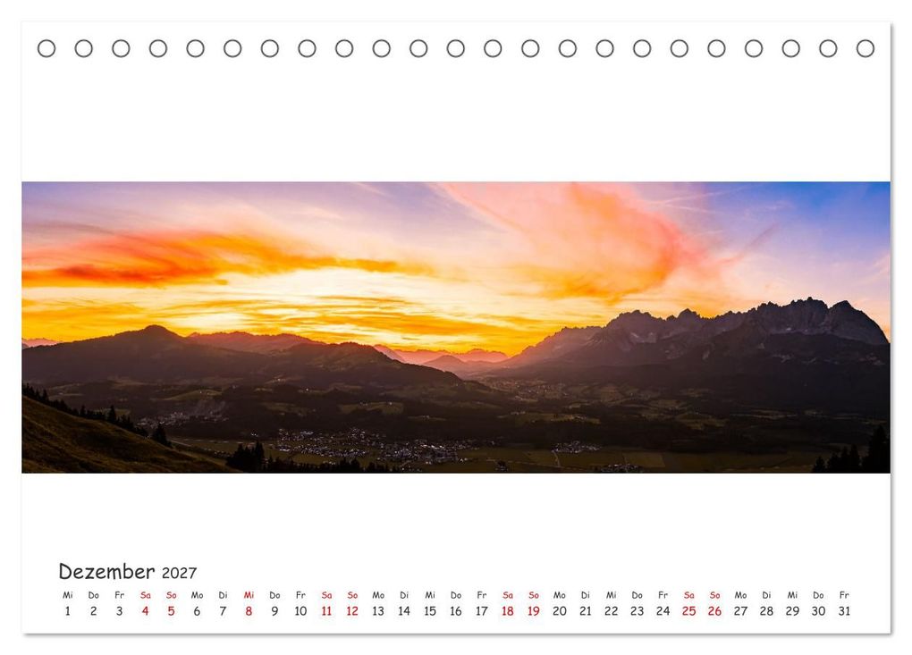 Weitere Ansicht: Wilder Kaiser Panorama 2027 (Tischkalender 2027 DIN A5 quer), CALVENDO Monatskalender | Marco Martycz, Calvendo