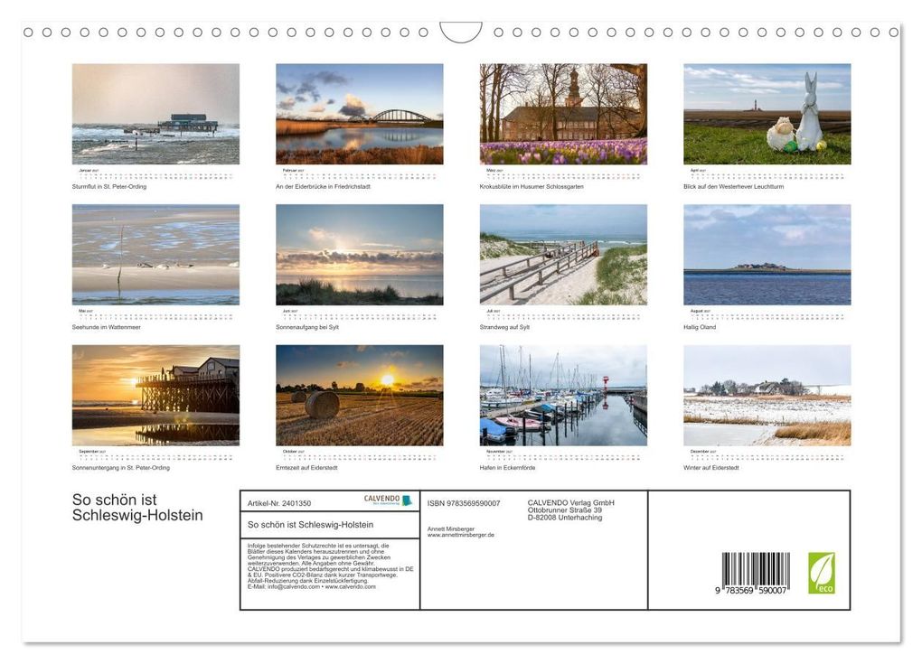 Weitere Ansicht: So schön ist Schleswig-Holstein (Wandkalender 2027 DIN A3 quer), CALVENDO Monatskalender | www.annettmirsberger.de, Annett Mirsberger, Calvendo