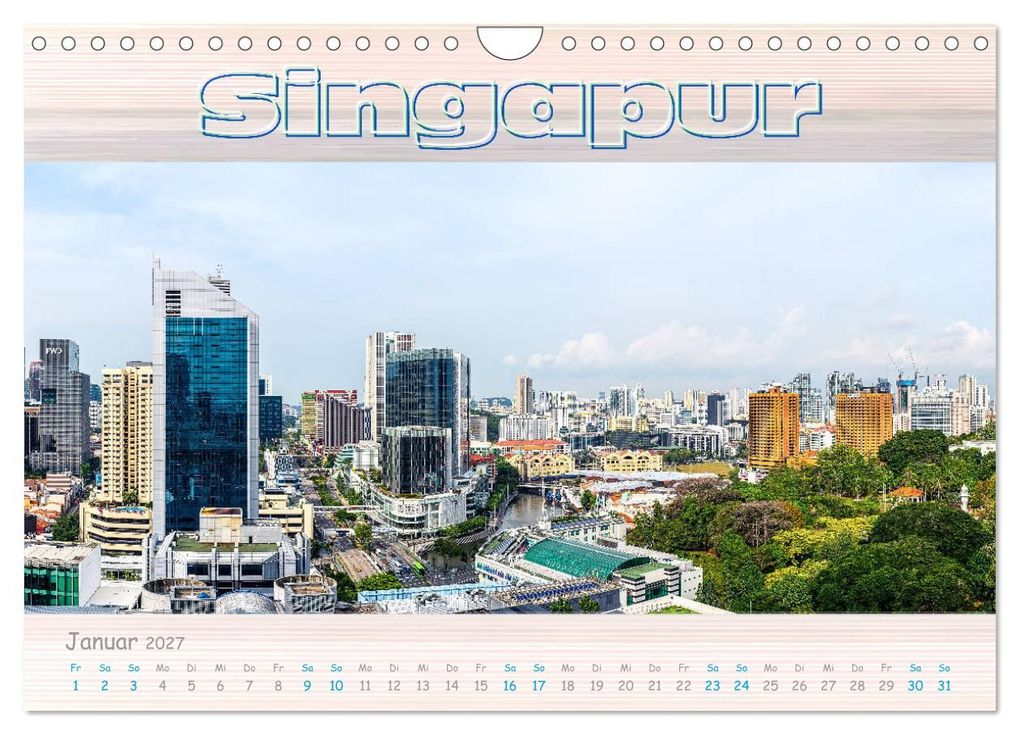Weitere Ansicht: Singapur als Panorama (Wandkalender 2027 DIN A4 quer), CALVENDO Monatskalender | Dieter Gödecke, Calvendo