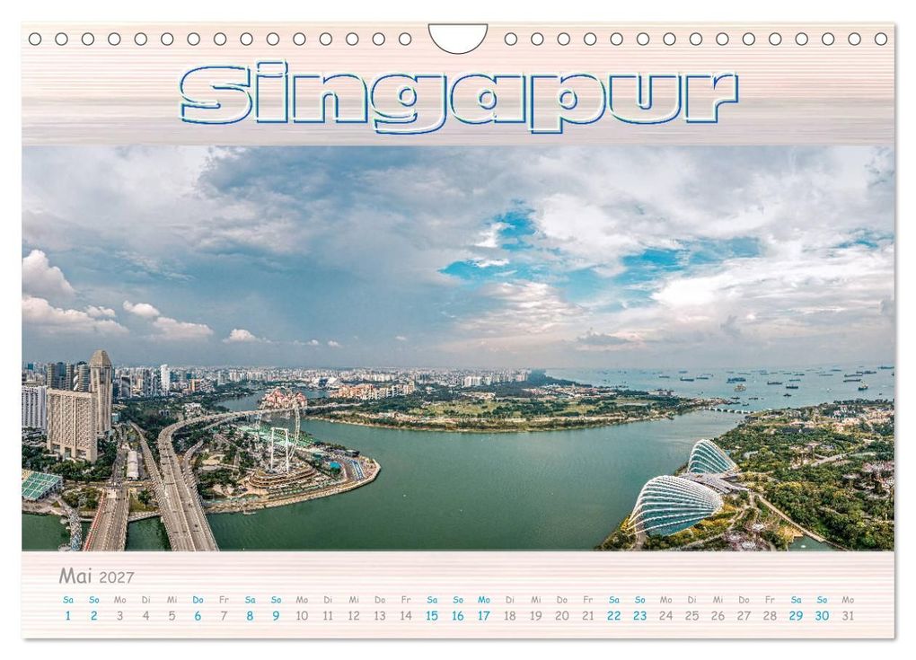 Weitere Ansicht: Singapur als Panorama (Wandkalender 2027 DIN A4 quer), CALVENDO Monatskalender | Dieter Gödecke, Calvendo