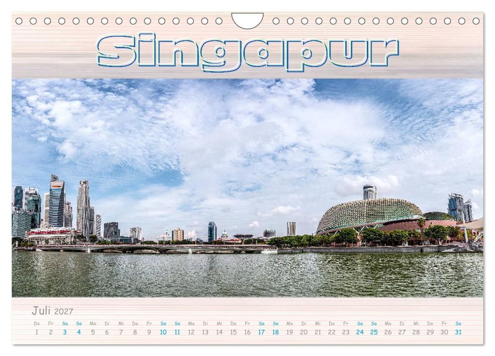 Weitere Ansicht: Singapur als Panorama (Wandkalender 2027 DIN A4 quer), CALVENDO Monatskalender | Dieter Gödecke, Calvendo
