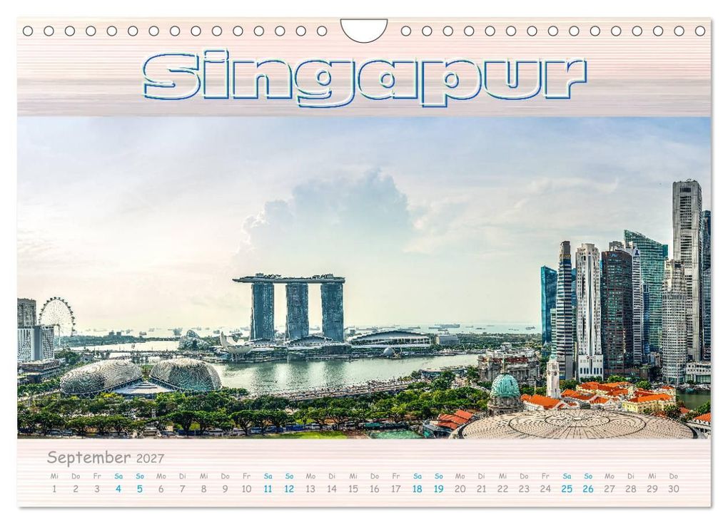 Weitere Ansicht: Singapur als Panorama (Wandkalender 2027 DIN A4 quer), CALVENDO Monatskalender | Dieter Gödecke, Calvendo