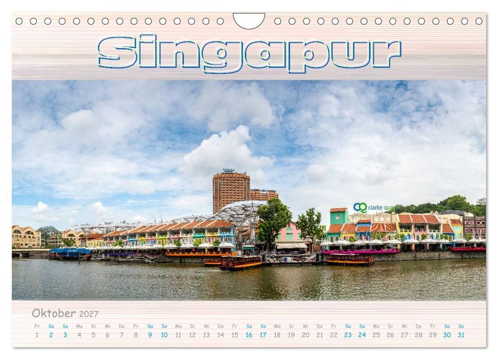 Weitere Ansicht: Singapur als Panorama (Wandkalender 2027 DIN A4 quer), CALVENDO Monatskalender | Dieter Gödecke, Calvendo