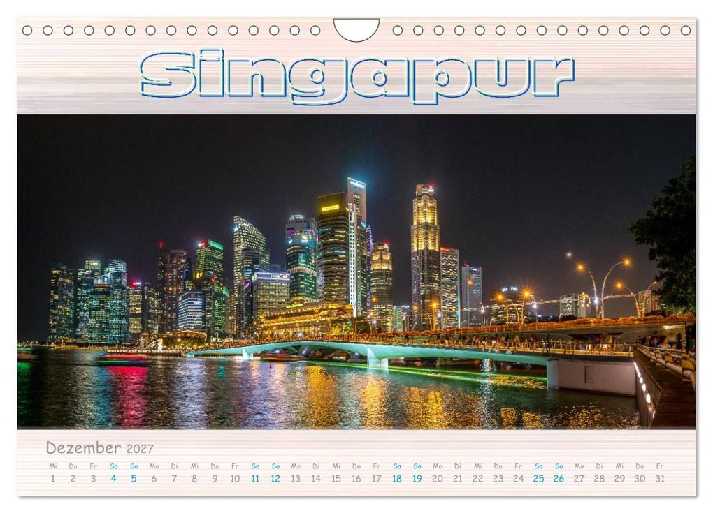 Weitere Ansicht: Singapur als Panorama (Wandkalender 2027 DIN A4 quer), CALVENDO Monatskalender | Dieter Gödecke, Calvendo
