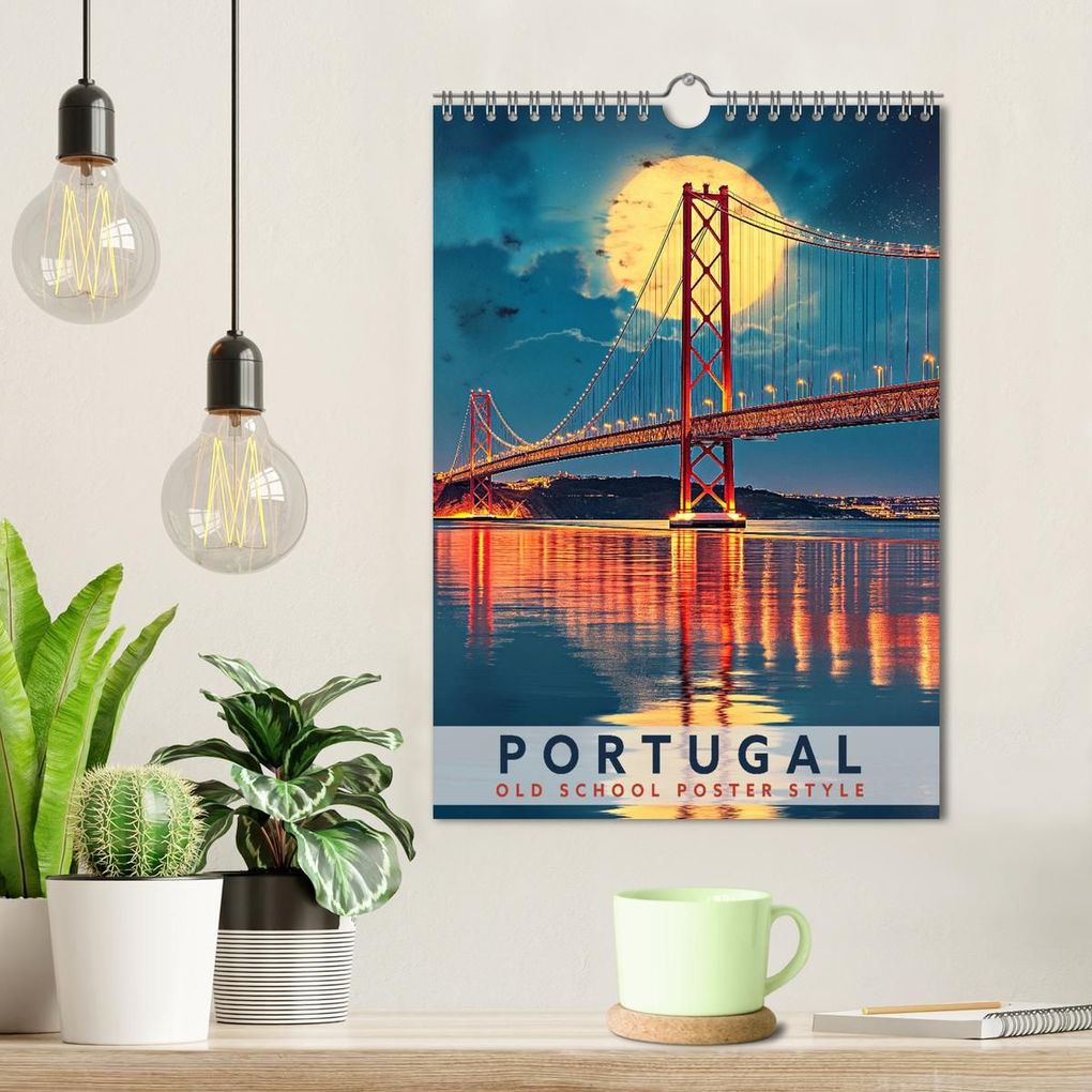 Weitere Ansicht: Portugal - Old School Poster Style (Wandkalender 2027 DIN A4 hoch), CALVENDO Monatskalender | Val Thoermer, Calvendo
