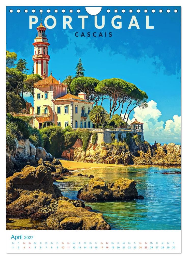 Weitere Ansicht: Portugal - Old School Poster Style (Wandkalender 2027 DIN A4 hoch), CALVENDO Monatskalender | Val Thoermer, Calvendo