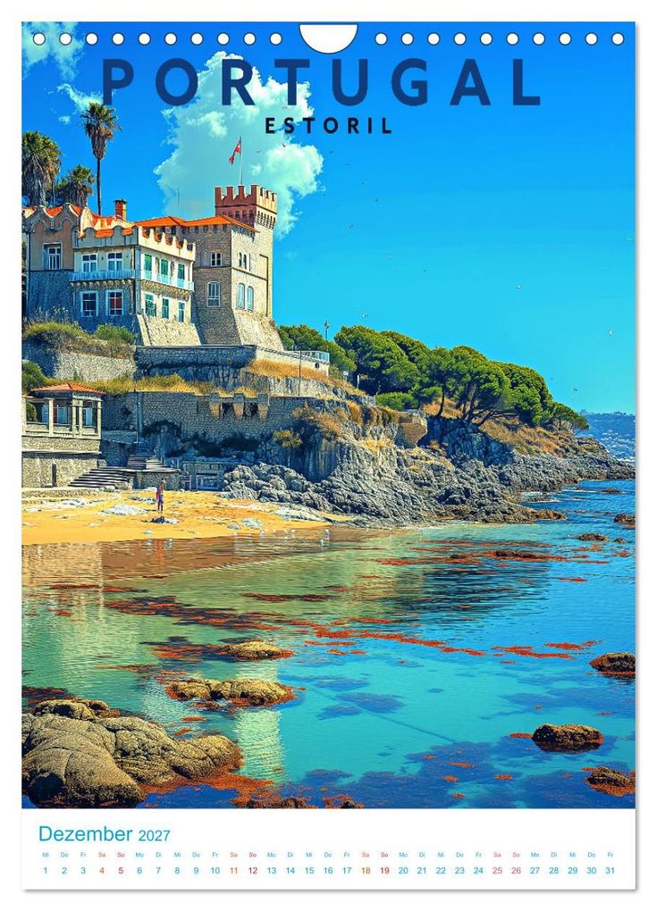 Weitere Ansicht: Portugal - Old School Poster Style (Wandkalender 2027 DIN A4 hoch), CALVENDO Monatskalender | Val Thoermer, Calvendo