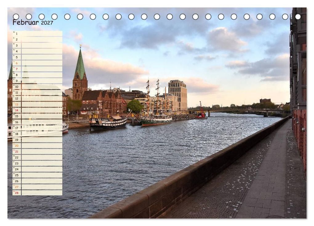 Weitere Ansicht: Der kleine Bremen Kalender (Tischkalender 2027 DIN A5 quer), CALVENDO Monatskalender | Jens Siebert, Calvendo
