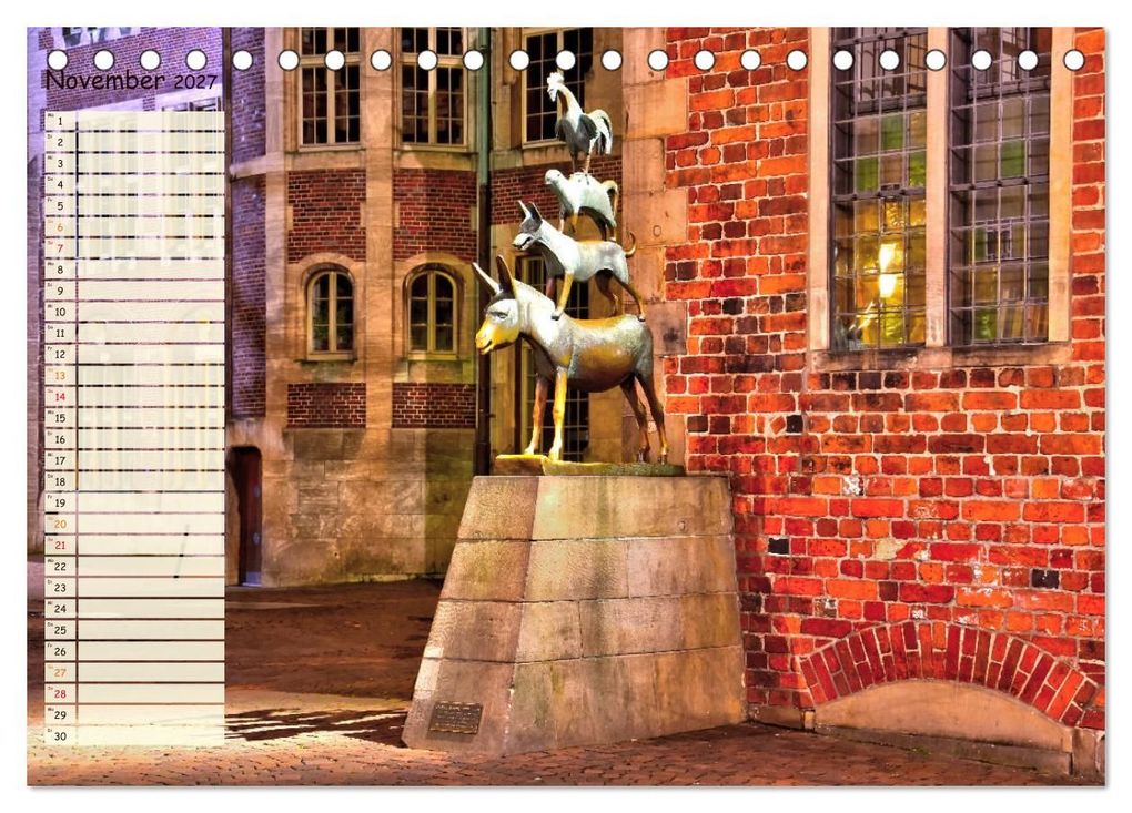 Weitere Ansicht: Der kleine Bremen Kalender (Tischkalender 2027 DIN A5 quer), CALVENDO Monatskalender | Jens Siebert, Calvendo