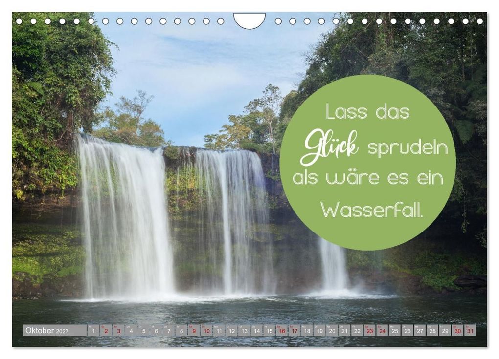 Weitere Ansicht: ACHTSAMKEIT - Wege des Glücks (Wandkalender 2027 DIN A4 quer), CALVENDO Monatskalender | Globe VISUAL, Calvendo