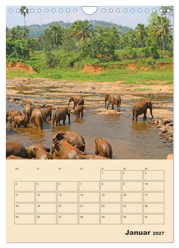 Weitere Ansicht: Sri Lanka - Terminplaner (Wandkalender 2027 DIN A4 hoch), CALVENDO Monatskalender | Denise Graupner, Calvendo