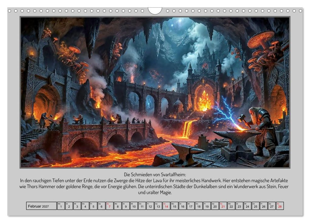 Weitere Ansicht: In Yggdrasils Schatten: Ein Pfad durch die neun Welten (Wandkalender 2027 DIN A3 quer), CALVENDO Monatskalender | Werner Braun, Calvendo