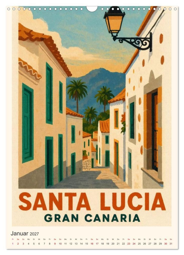 Weitere Ansicht: City Poster Gran Canaria (Wandkalender 2027 DIN A3 hoch), CALVENDO Monatskalender | Sabine Wagner, Calvendo