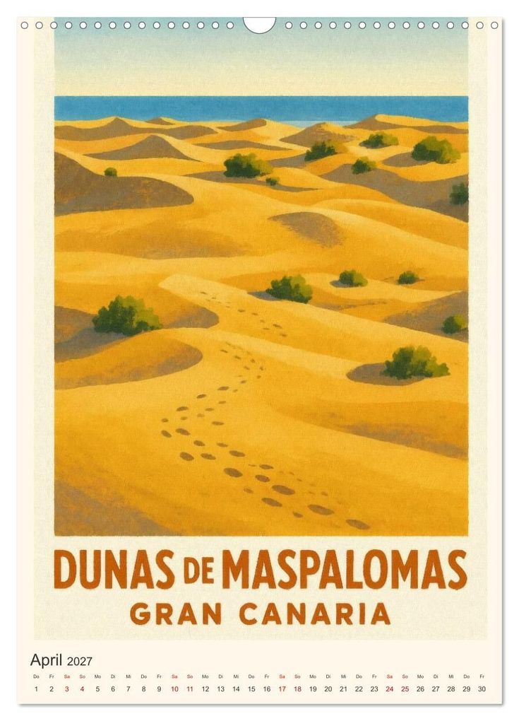 Weitere Ansicht: City Poster Gran Canaria (Wandkalender 2027 DIN A3 hoch), CALVENDO Monatskalender | Sabine Wagner, Calvendo