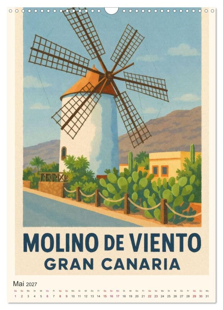Weitere Ansicht: City Poster Gran Canaria (Wandkalender 2027 DIN A3 hoch), CALVENDO Monatskalender | Sabine Wagner, Calvendo
