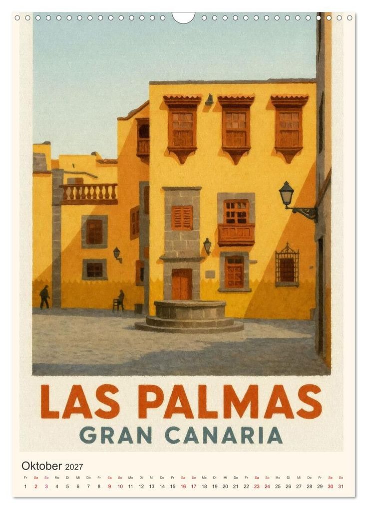 Weitere Ansicht: City Poster Gran Canaria (Wandkalender 2027 DIN A3 hoch), CALVENDO Monatskalender | Sabine Wagner, Calvendo