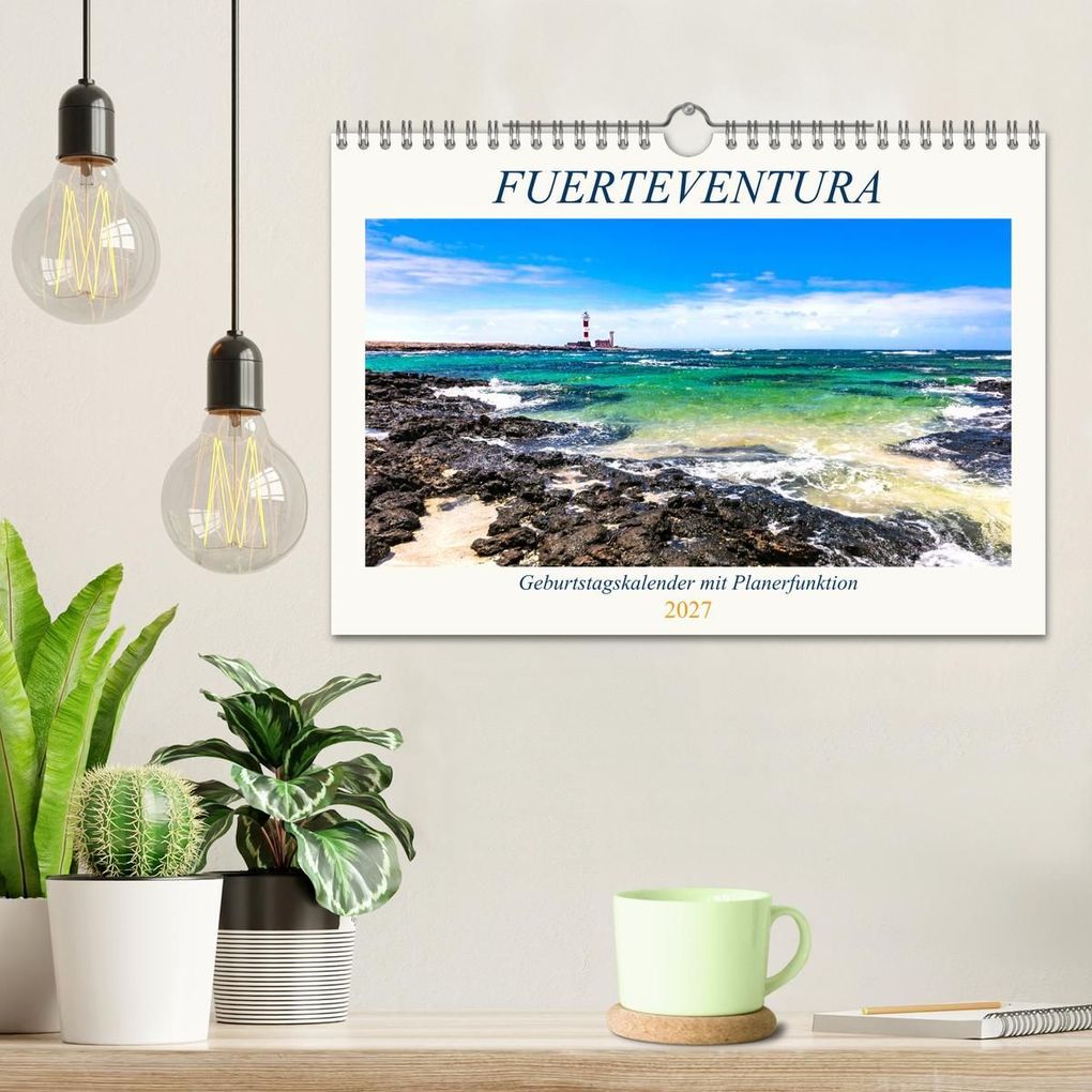 Weitere Ansicht: FUERTEVENTURA Geburtstagskalender mit Planerfunktion (Wandkalender 2027 DIN A4 quer), CALVENDO Monatskalender | Andrea Dreegmeyer, Calvendo