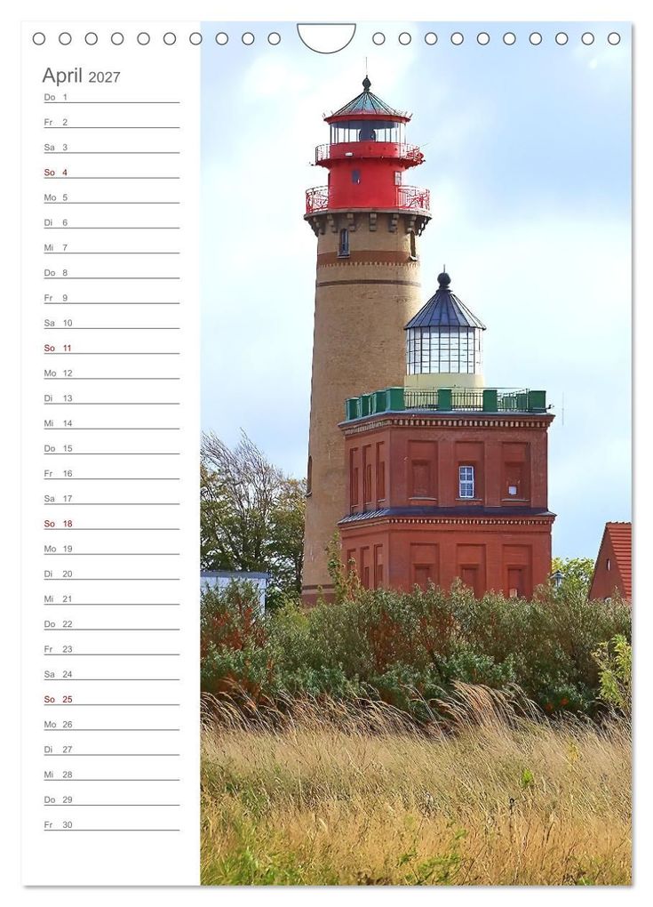 Weitere Ansicht: Leuchtender Geburtstagskalender - Leuchttürme an Ost-und Nordsee (Wandkalender 2027 DIN A4 hoch), CALVENDO Monatskalender | Michaela Schimmack, Calvendo