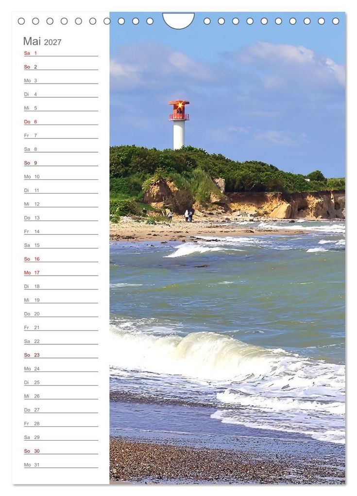 Weitere Ansicht: Leuchtender Geburtstagskalender - Leuchttürme an Ost-und Nordsee (Wandkalender 2027 DIN A4 hoch), CALVENDO Monatskalender | Michaela Schimmack, Calvendo