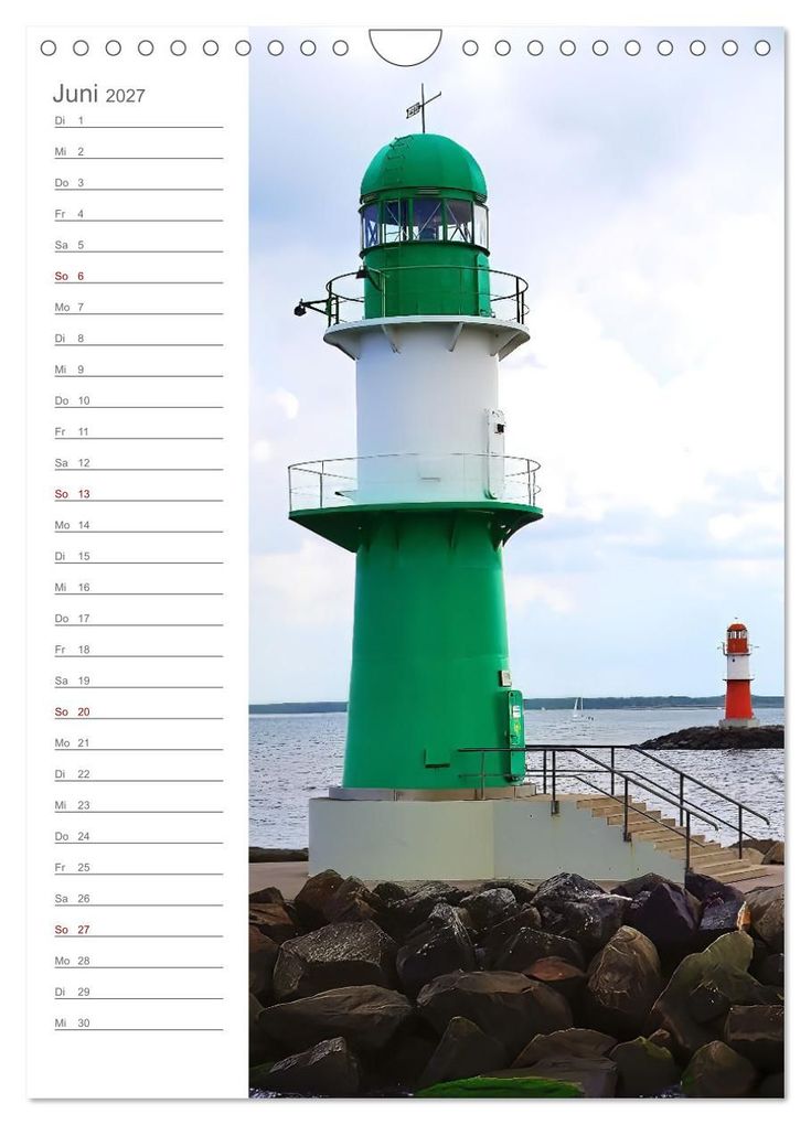 Weitere Ansicht: Leuchtender Geburtstagskalender - Leuchttürme an Ost-und Nordsee (Wandkalender 2027 DIN A4 hoch), CALVENDO Monatskalender | Michaela Schimmack, Calvendo