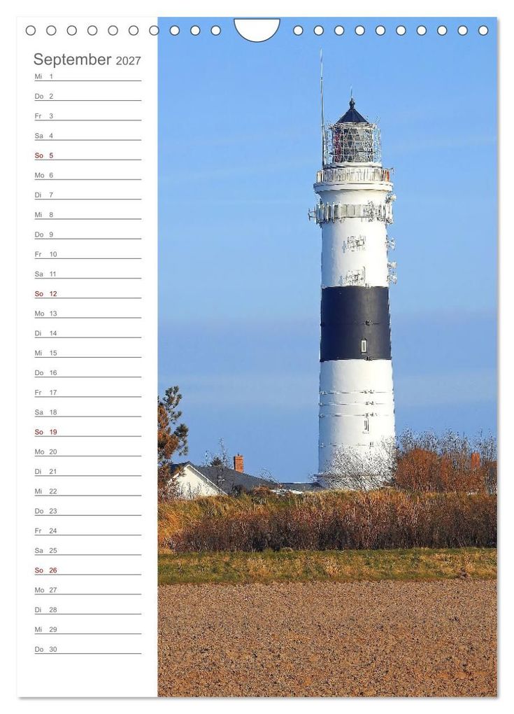 Weitere Ansicht: Leuchtender Geburtstagskalender - Leuchttürme an Ost-und Nordsee (Wandkalender 2027 DIN A4 hoch), CALVENDO Monatskalender | Michaela Schimmack, Calvendo