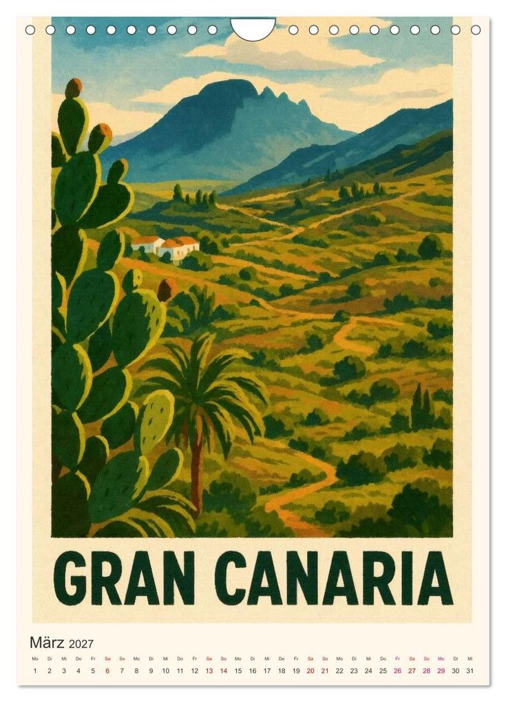 Weitere Ansicht: City Poster Gran Canaria (Wandkalender 2027 DIN A4 hoch), CALVENDO Monatskalender | Sabine Wagner, Calvendo