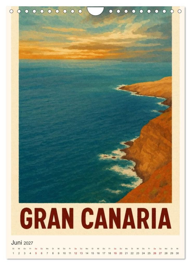 Weitere Ansicht: City Poster Gran Canaria (Wandkalender 2027 DIN A4 hoch), CALVENDO Monatskalender | Sabine Wagner, Calvendo