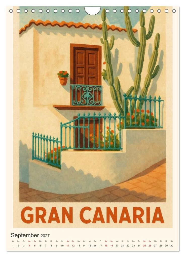 Weitere Ansicht: City Poster Gran Canaria (Wandkalender 2027 DIN A4 hoch), CALVENDO Monatskalender | Sabine Wagner, Calvendo
